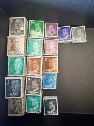 Colección/Lote de sellos antiguos España (Franco,