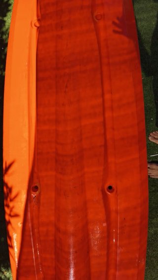 Kayak Doble Naranja con Remos y Chalecos