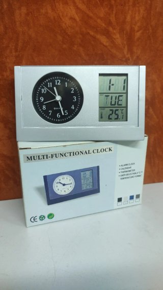 Reloj despertador multifunción digital y analógico