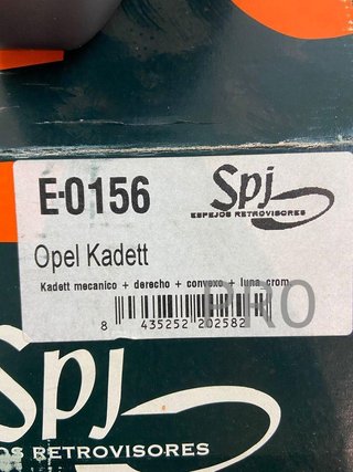 Opel kadett retrovisor derecho ref: E0156