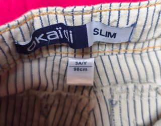 Pantaloncini OKAIDI a righe 3 anni