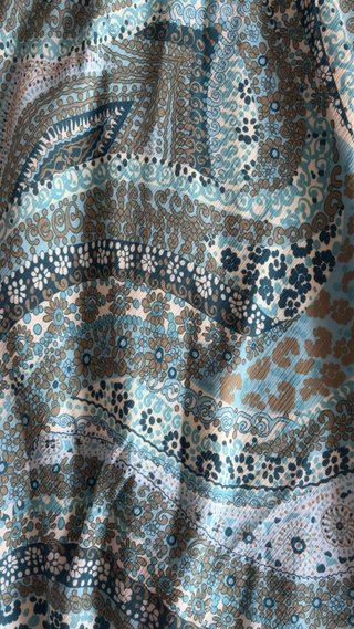 Vestido estampado verde y azul