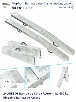 Set 2 rampas plegables para moto