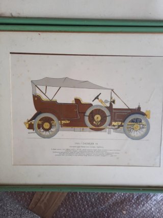 4 Quadri Auto d'Epoca Incorniciati - Hispano Suiza