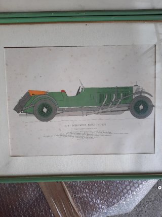 4 Quadri Auto d'Epoca Incorniciati - Hispano Suiza