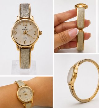 Reloj Nowley Mujer Dorado Brazalete Nuevo