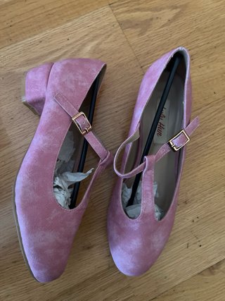 Zapatos Retro Lulu Hun Rosa Antelina