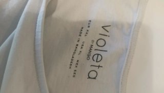 Camiseta LOVE Violeta by Mango Talla XXL