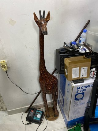 Adorno Jirafa Madera Marrón