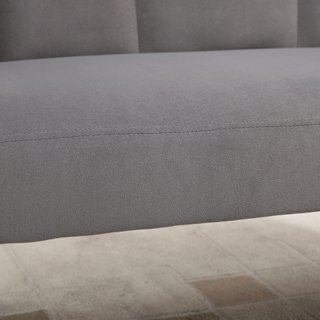 Divano 2 Posti in Velluto 132x66x80 cm Grigio