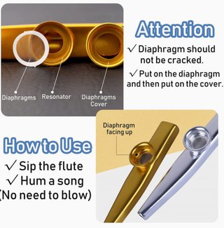 Kazoo Metálico Premium Instrumento Musical