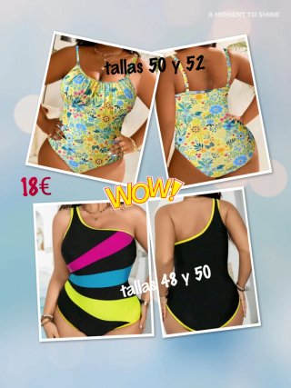 Bañador mujer talla grande estampado floral