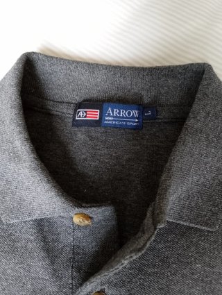 Camisa Polo Arrow Gris Talla L