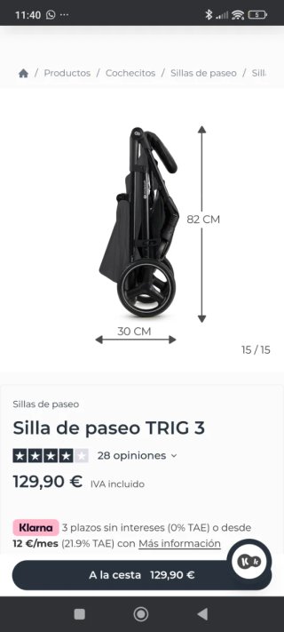 Silla de paseo negra