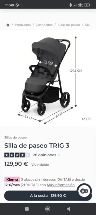 Silla de paseo negra