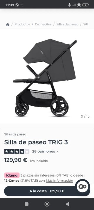 Silla de paseo negra