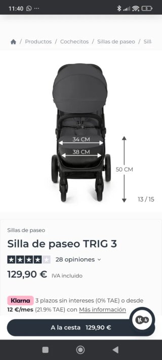 Silla de paseo negra
