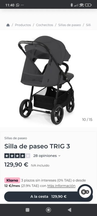 Silla de paseo negra