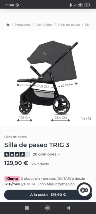 Silla de paseo negra
