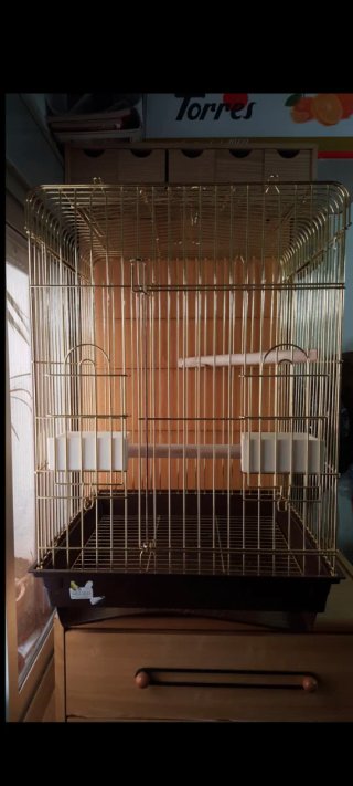 Jaula Grande Aluminio Dorada