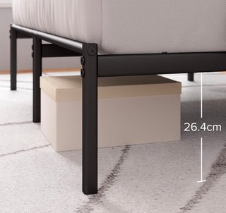 Base Cama Zinus Justin 135x190 cm Metal Negra