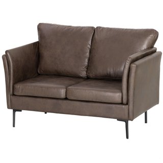 Divano 2 Posti in Pelle Traspirante 137x72x88 cm