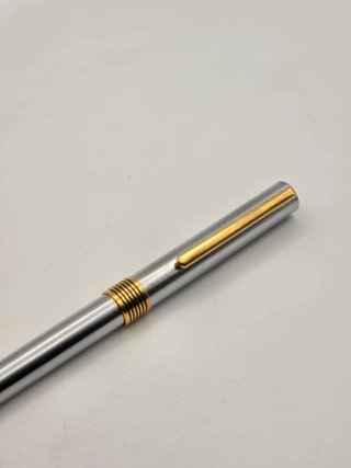 Caneta Aurora Marco Polo Aço Escovado Vintage