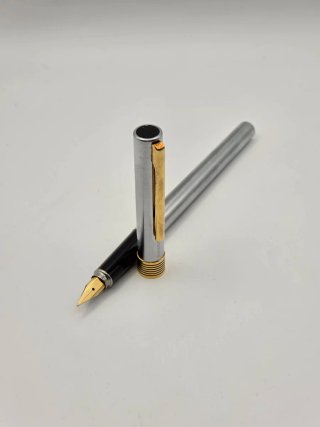 Caneta Aurora Marco Polo Aço Escovado Vintage