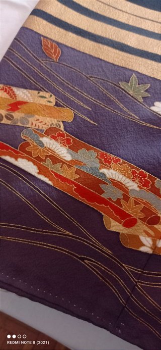 Kimono nero e multicolore taglia unica
