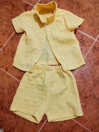 Conjunto Verano Niño Amarillo 18-24m