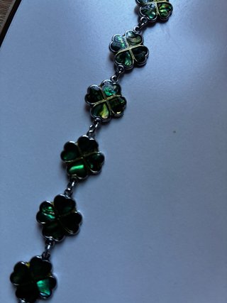 Pulsera tréboles acero