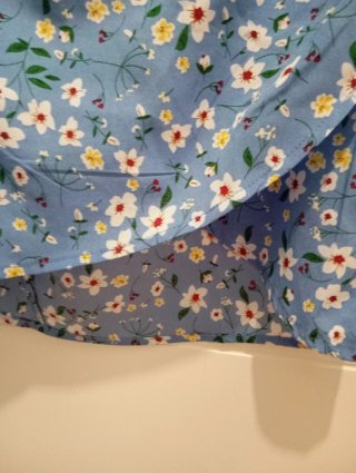 Falda mini floral azul