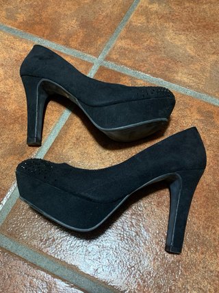 Tacones negros MaryPaz con brillantes Talla 38