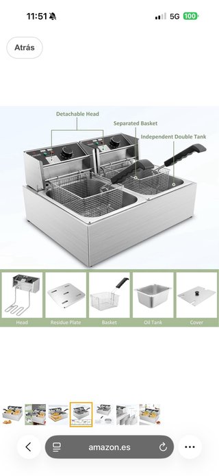 Freidora Eléctrica Comercial 12L