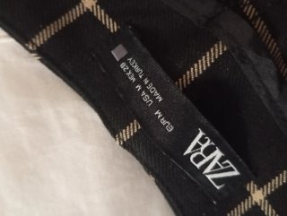 Falda pantalón Zara cuadros botones dorados