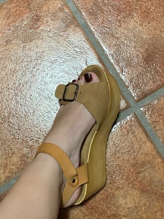 Sandalias de plataforma de madera