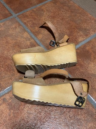 Sandalias de plataforma de madera