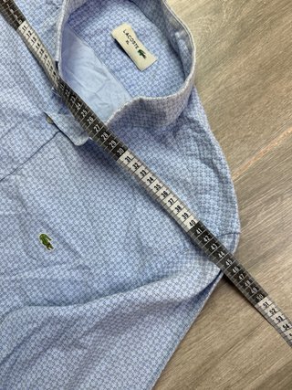 Camisa Lacoste Azul Estampada