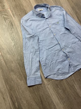 Camisa Lacoste Azul Estampada