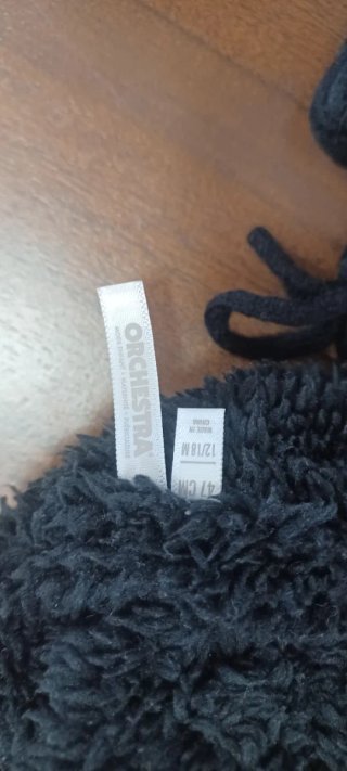 Gorro y manoplas de bebé zorro 12-18 meses 47cm