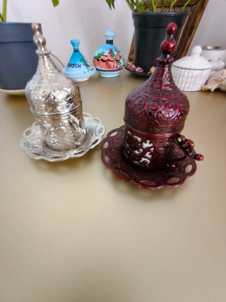 Juego de 2 tacitas de café turcas