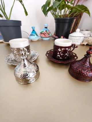 Juego de 2 tacitas de café turcas