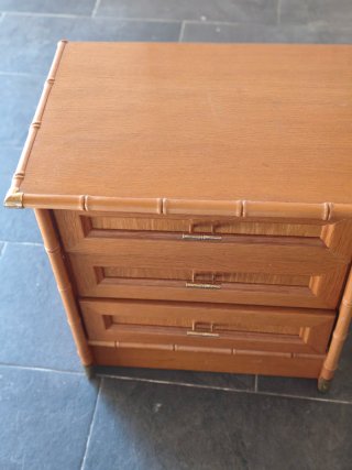 2 cabeceros de cama 105 cm bambú ..con somier