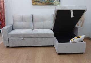 ¡Sofá Cama PAU, Terciopelo, Cómodo. OFERTA!
