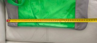 Borsa da spiaggia trasparente verde e grigia