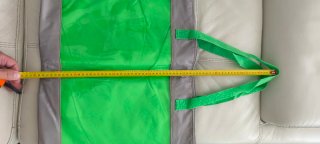 Borsa da spiaggia trasparente verde e grigia