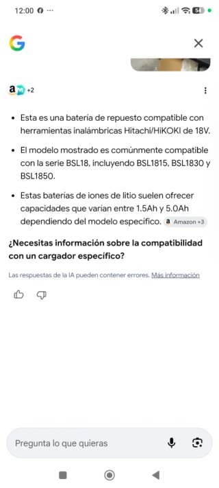 Batería HITACHI/KOKI 18V