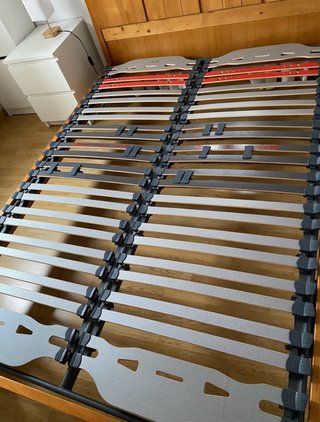 Somier multiláminas y estructura cama madera