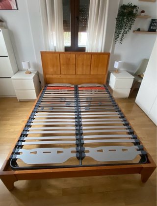 Somier multiláminas y estructura cama madera