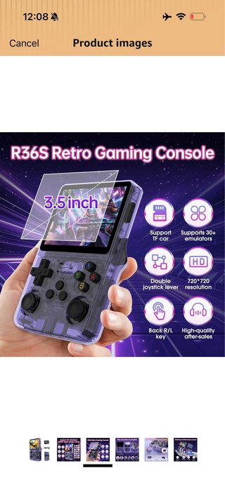 Consola de juegos portátil retro R36S MAX, con pan